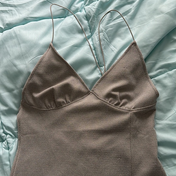 Silver Sparkly Divided Mini Dress - Picture 5 of 8